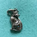 Mystical Cat Pendant - Unique Silver Cat Jewelry for Cat Lovers and Yoga Enthusiasts