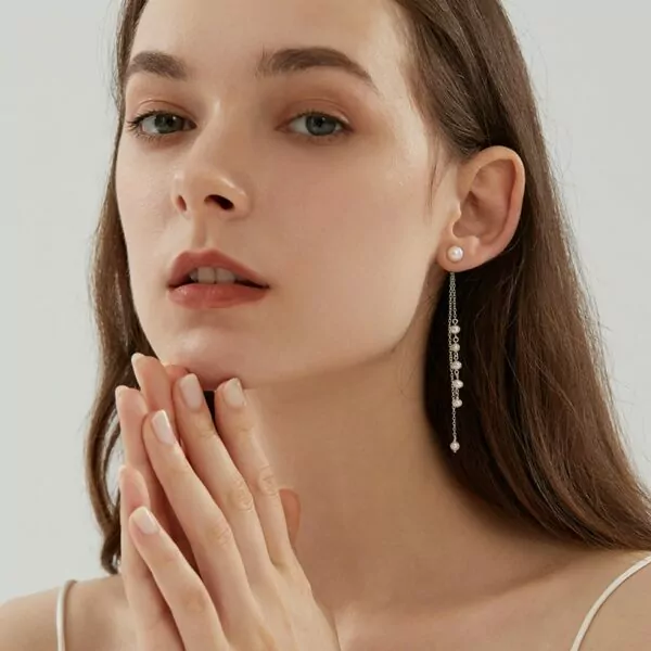 freshwater pearl long earrings