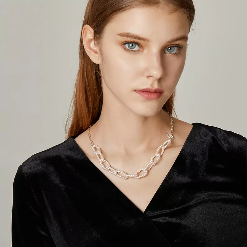 On Trend Freshwater Pearl Chain Necklace