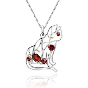 handmade Sterling Silver Cat Pendant