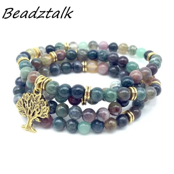 Natural Stone Mala Yoga Bracelet or Necklace - Image 2