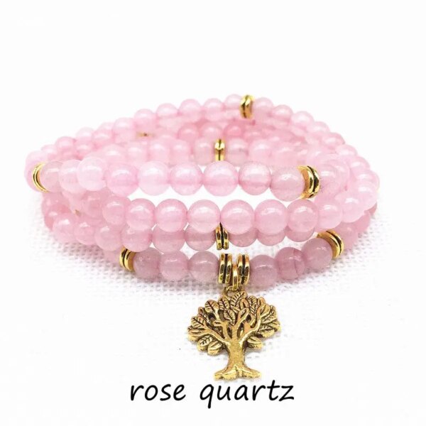 Natural Stone Mala Yoga Bracelet or Necklace - Image 6