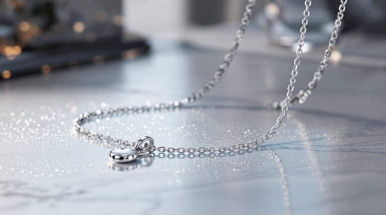 18 in sterling silver necklace