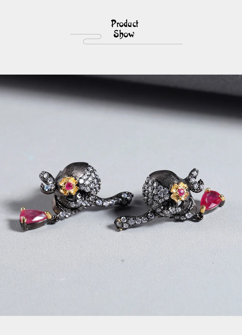 Natural Ruby Stud Earrings