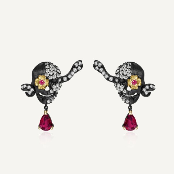 Natural Ruby Stud Earrings