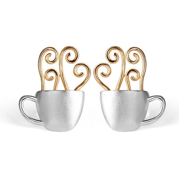 Hot Coffee Cup Earrings