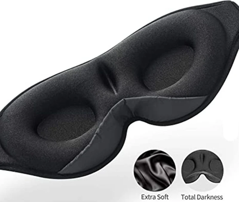 Sleeping Headphones Eye Mask for Sleeping 3D Contoured Cup Blindfold Concave Molded Night Sleep