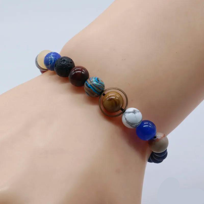 celestial jewelry, planet bracelet, natural stone jewelry, cosmic bracelet