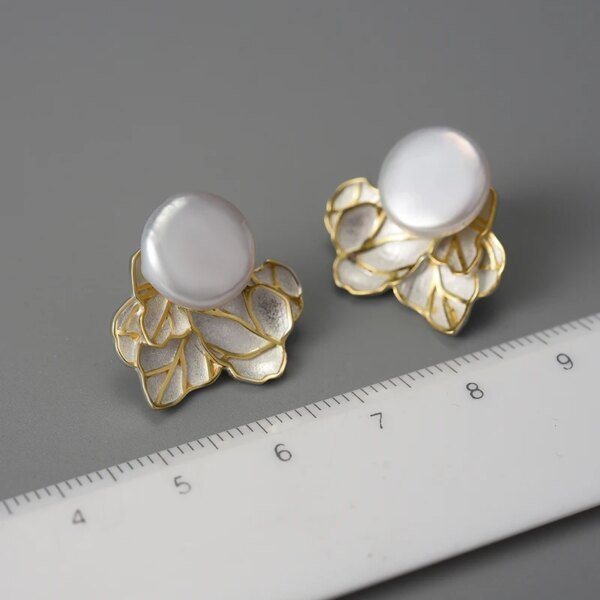Vintage Baroque Pearl Earrings - Image 5