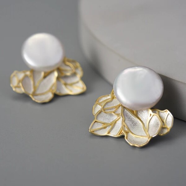 Vintage Baroque Pearl Earrings - Image 3
