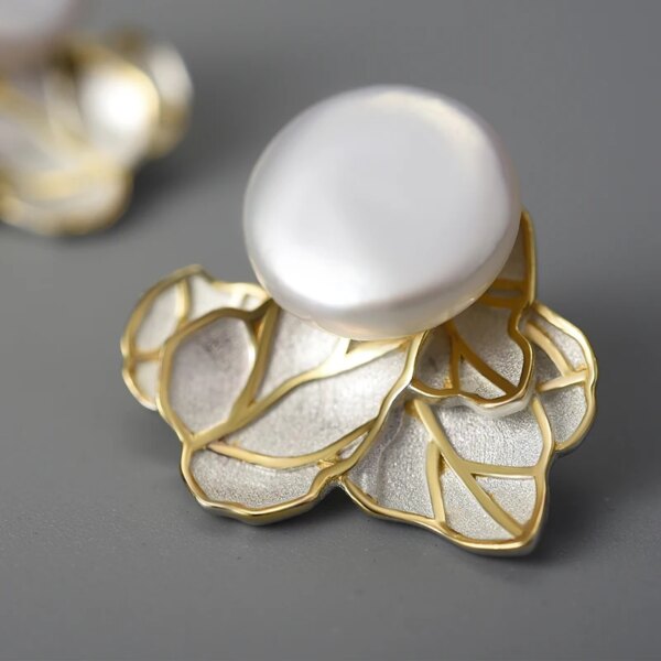 Vintage Baroque Pearl Earrings - Image 4
