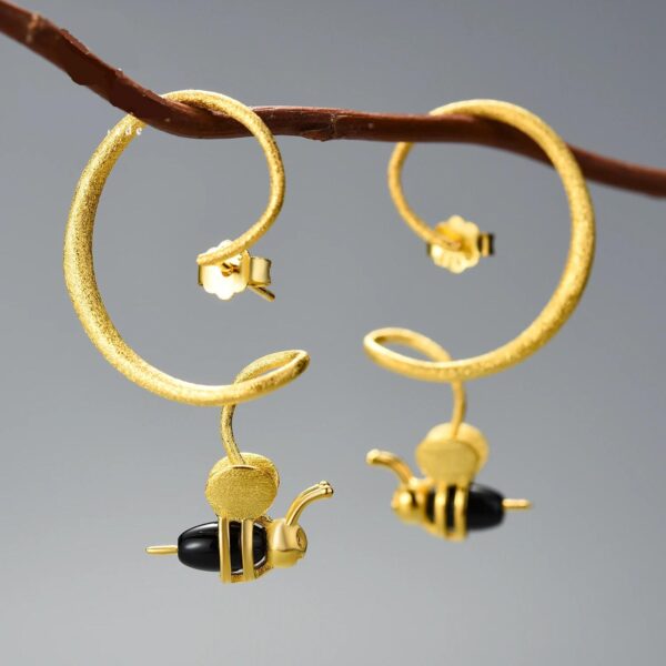 Honey Bee Dangle Earrings