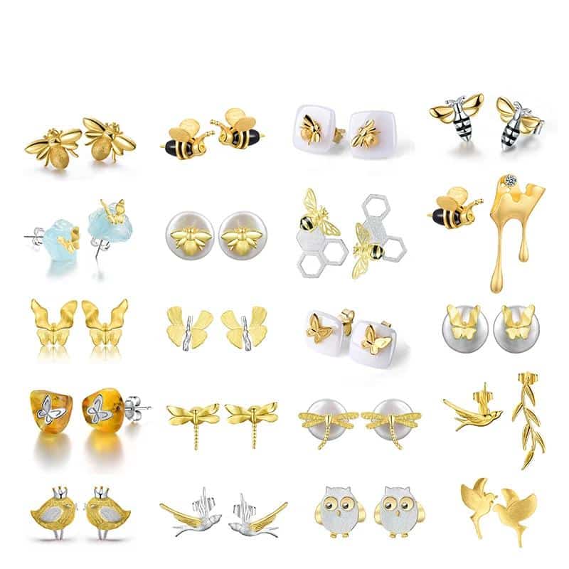 Sterling Silver Insect Earrings