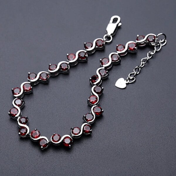 natural red garnet gemstone bracelet