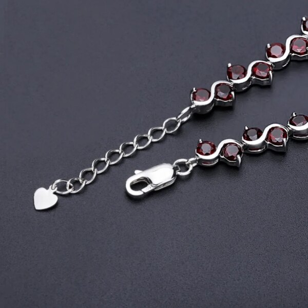 natural red garnet gemstone bracelet