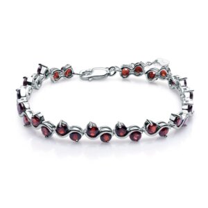 natural red garnet gemstone bracelet