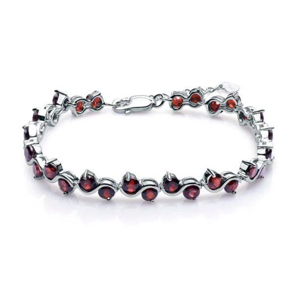natural red garnet gemstone bracelet