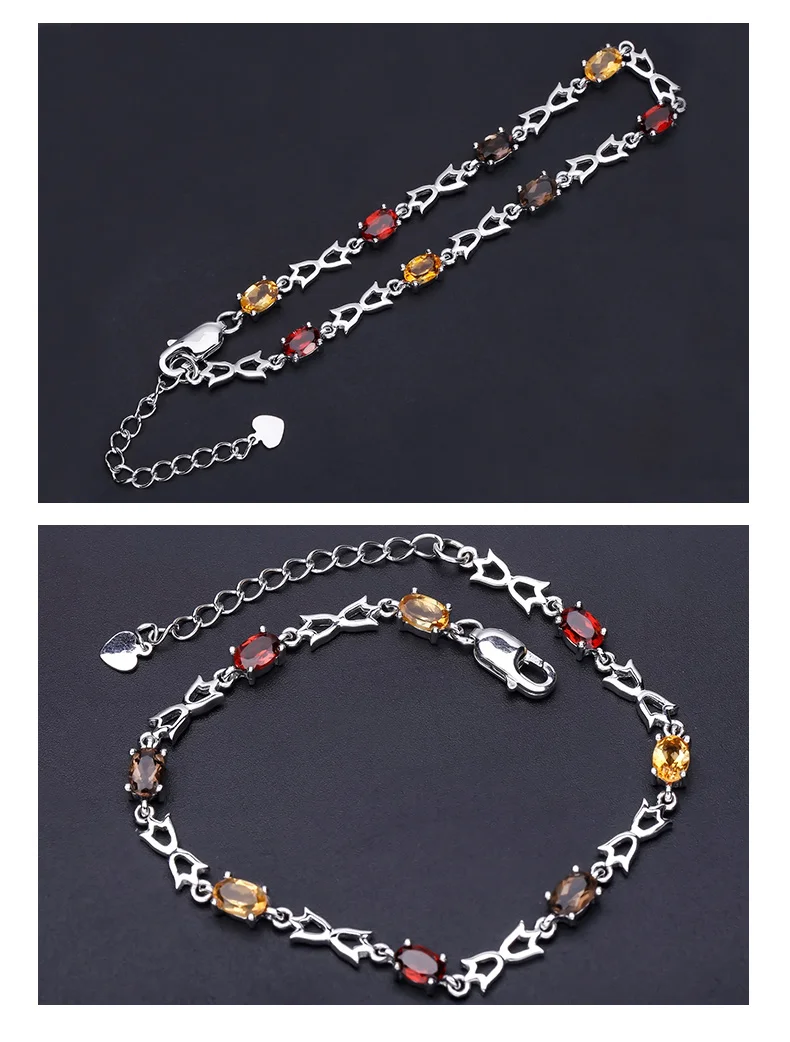 Sterling Silver Gemstone Bracelet