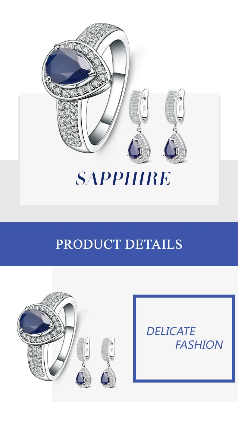 Blue Sapphire Jewelry Set