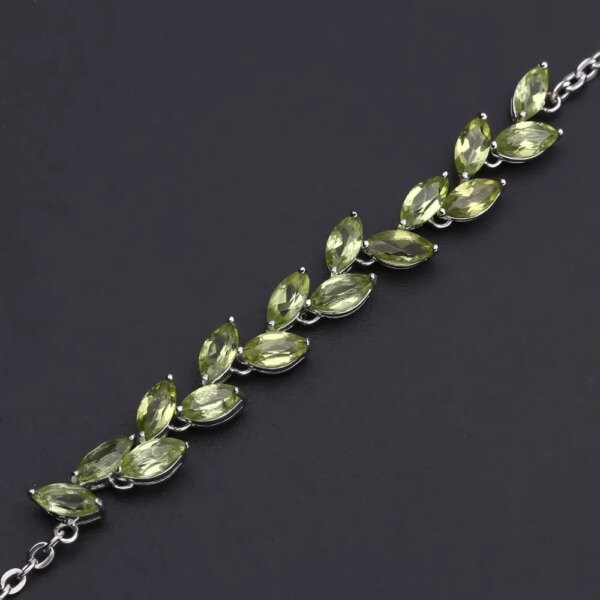 Exquisite Natural Peridot Gemstone Bracelet - Image 2