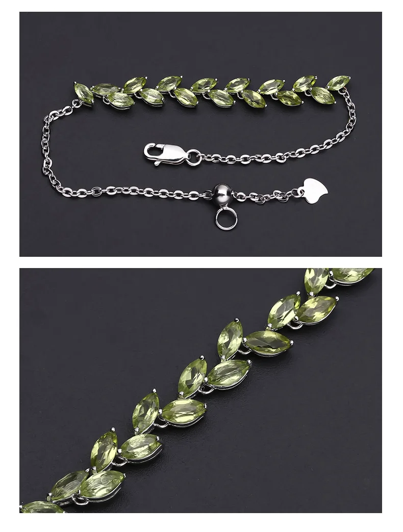 Exquisite Natural Peridot Gemstone Bracelet