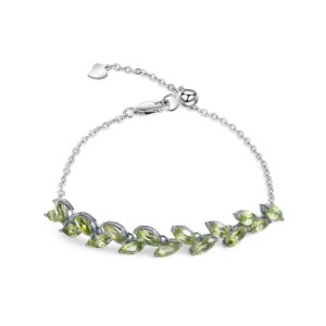 Exquisite Natural Peridot Gemstone Bracelet