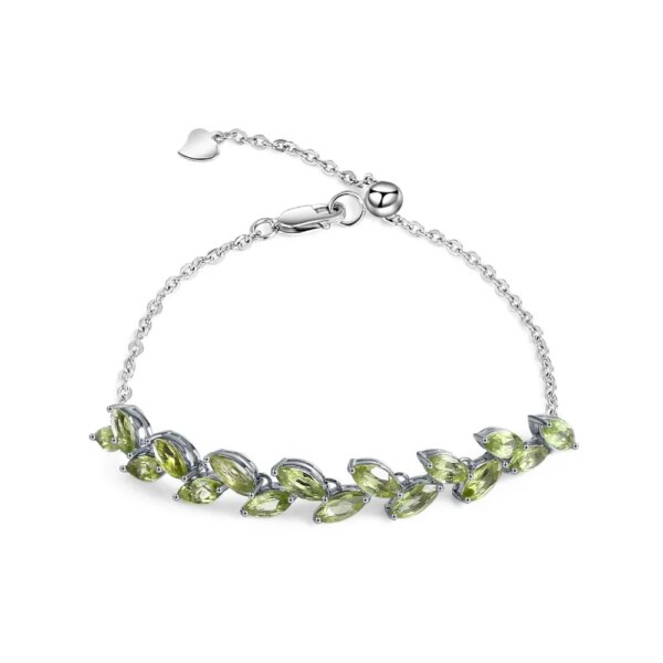 Exquisite Natural Peridot Gemstone Bracelet