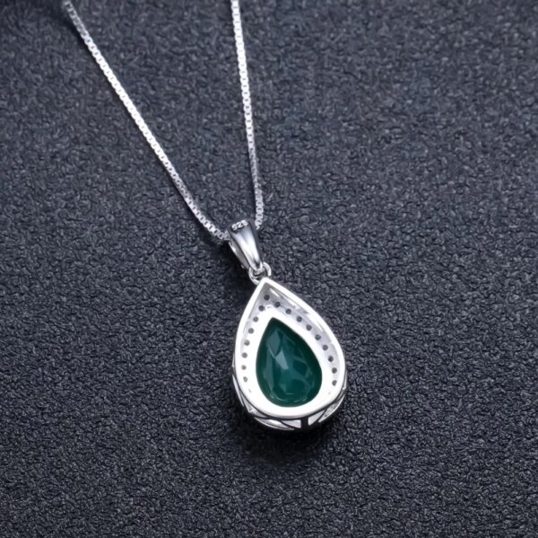 Natural Green Agate Pendant Necklace