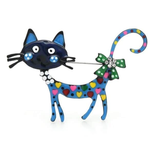 Lovely Cat Enamel Brooch
