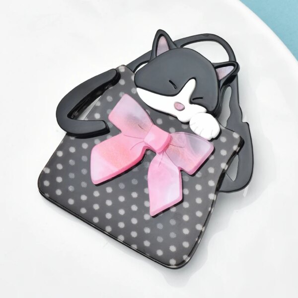 Acrylic Cat Brooch