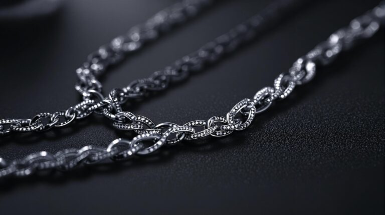 2 silver chains