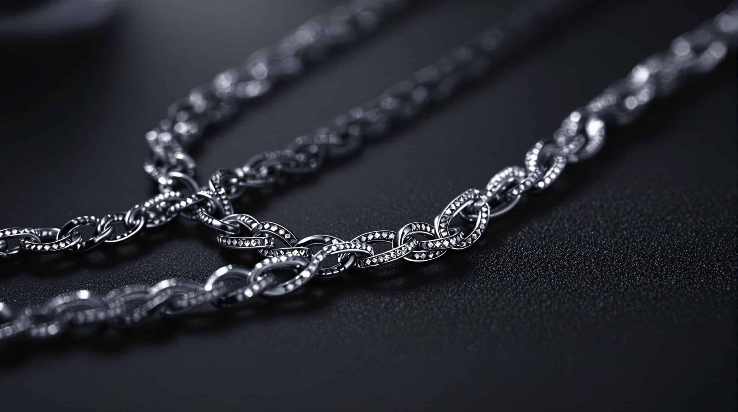 2 silver chains