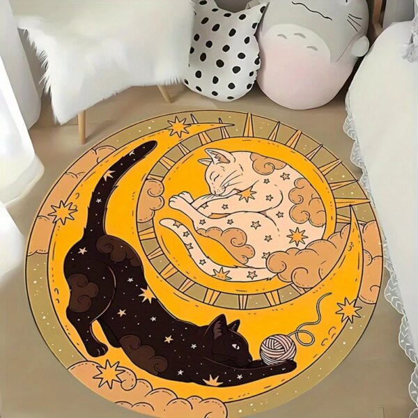 Stylish Yin Yang Cat Rug - Image 2
