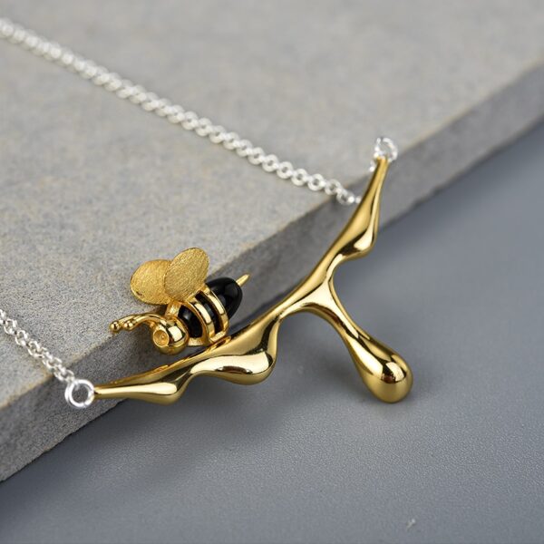 unique bee and honey necklace – perfect gift for any occasion