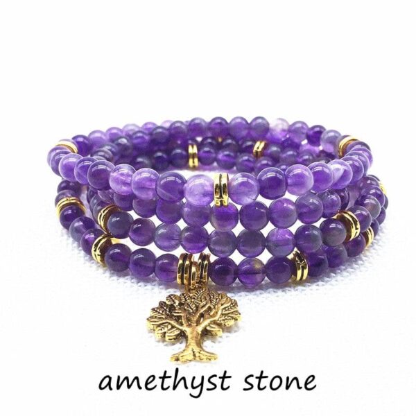 natural stone mala yoga bracelet or necklace