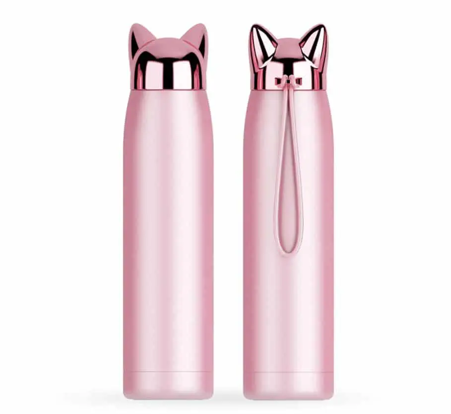 Cat Ears Stainless Steel Water Bottle
