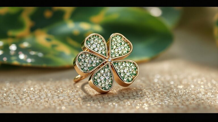 4 leaf clover earring