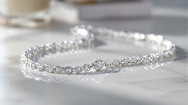 40cm silver necklace