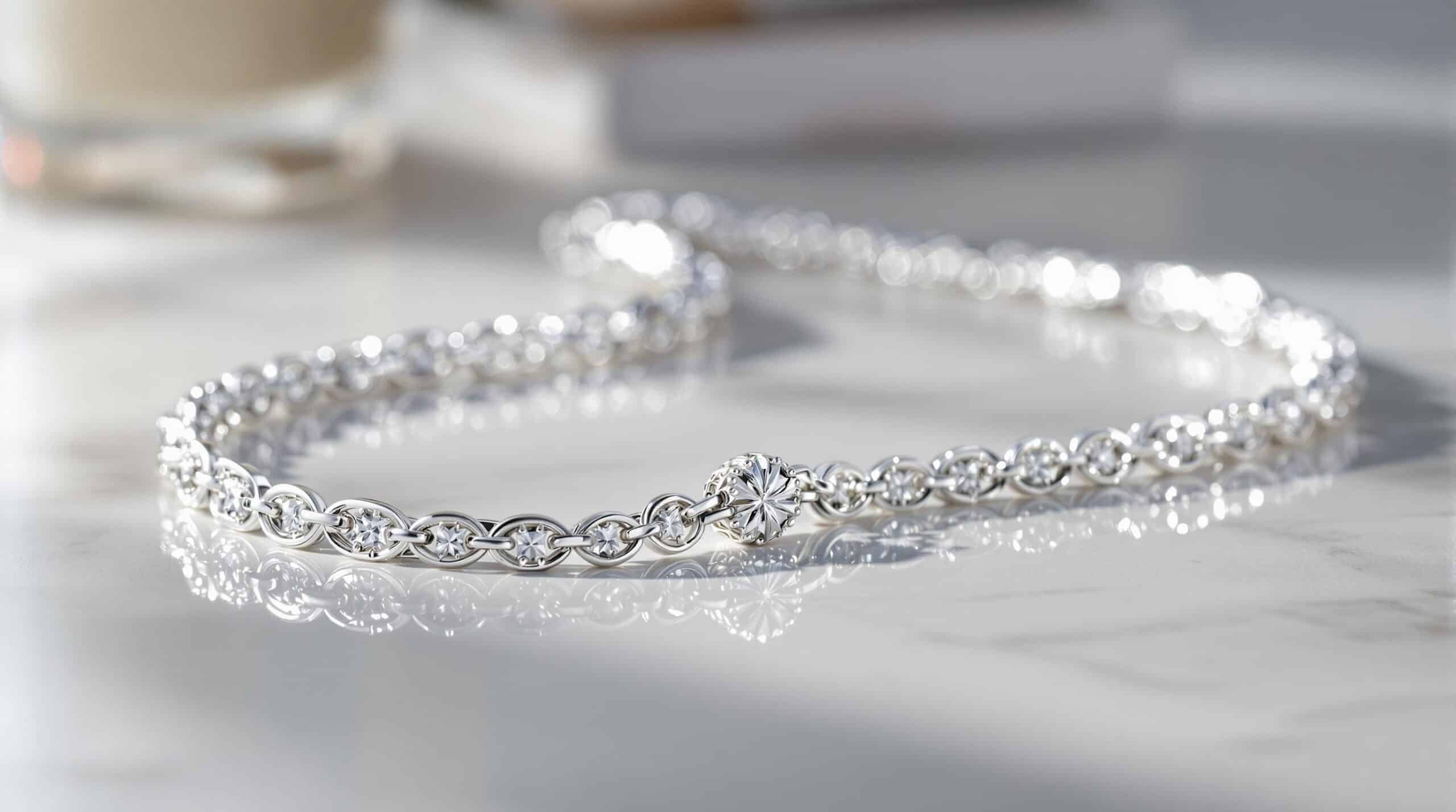 40cm silver necklace