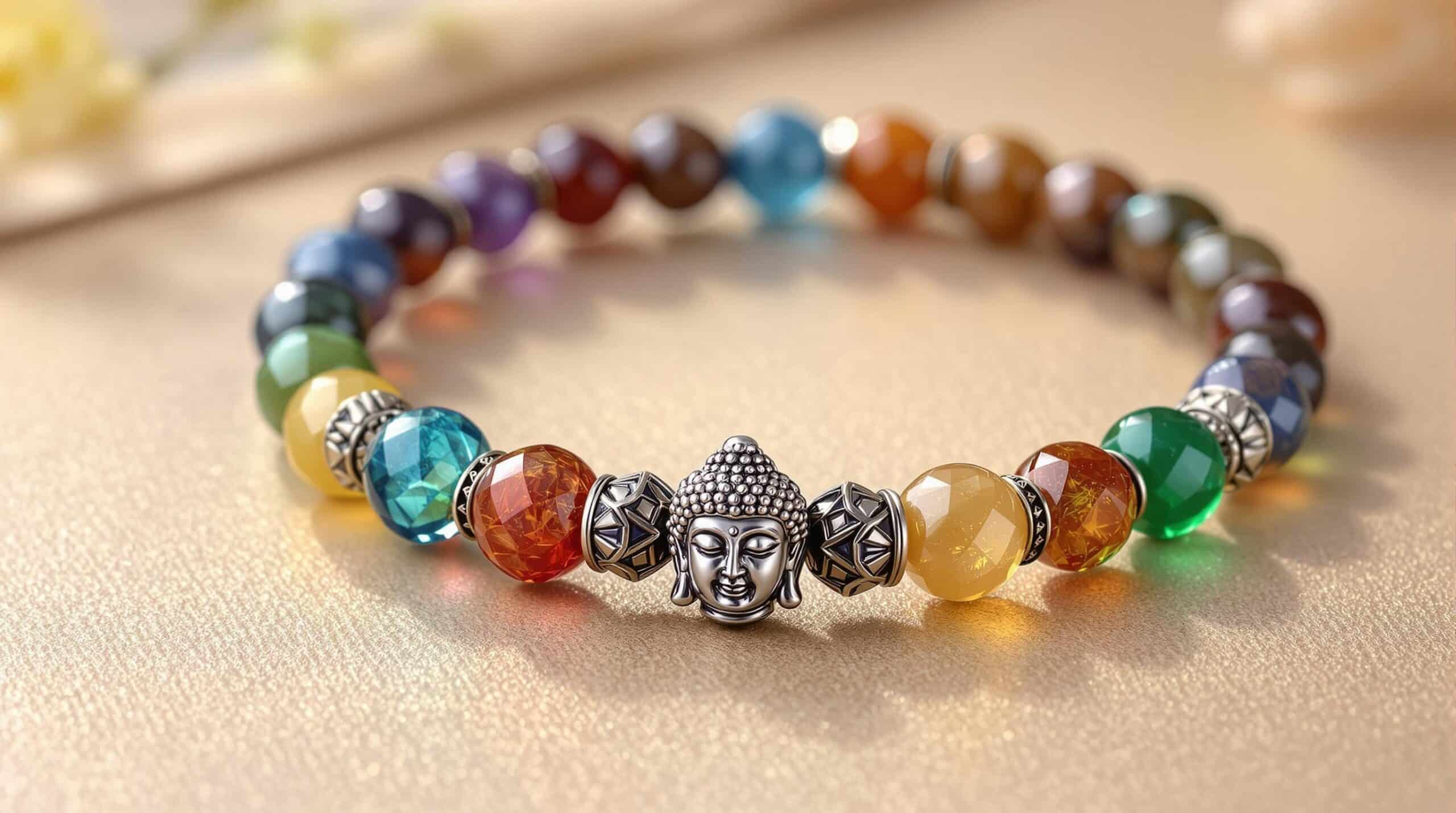7 chakra buddha bracelet