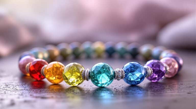 7 chakra stone beads bracelet