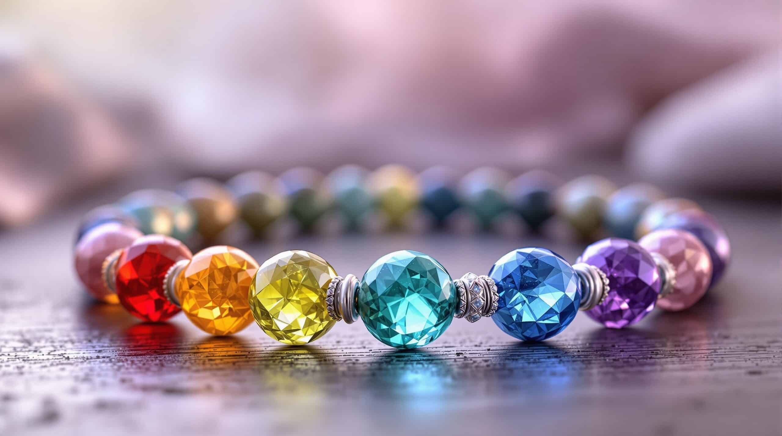 7 chakra stone beads bracelet
