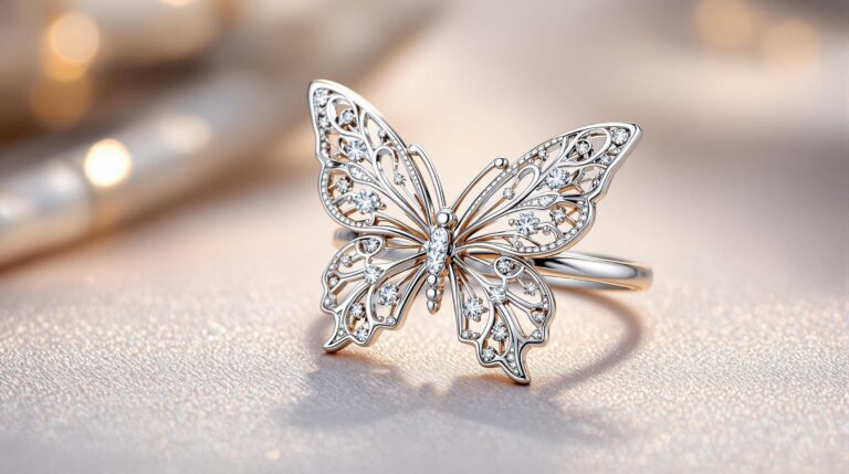 925 silver butterfly ring
