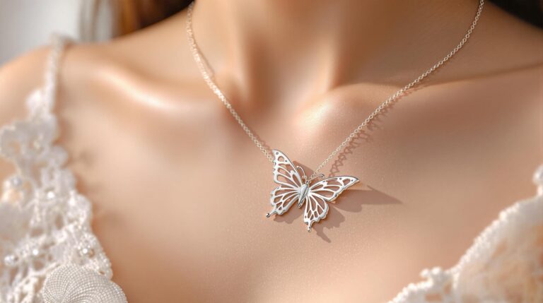 925 sterling silver butterfly necklace