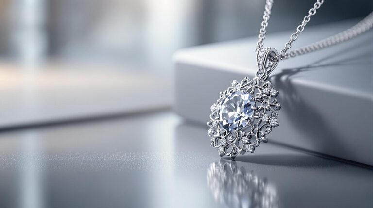a pendant necklace silver