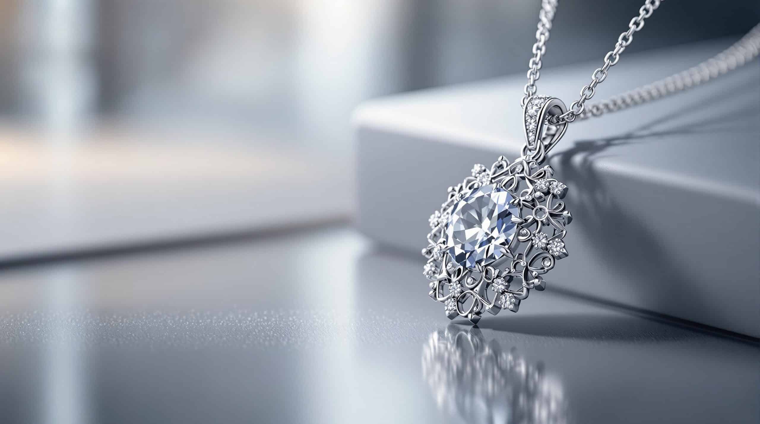 a pendant necklace silver