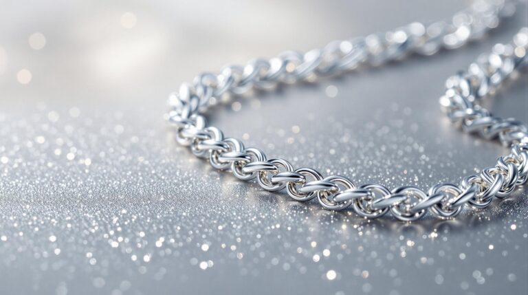 a silver chain necklace