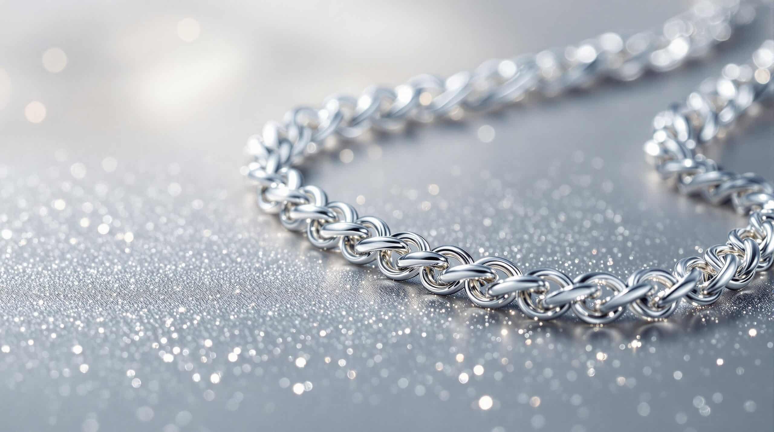 a silver chain necklace