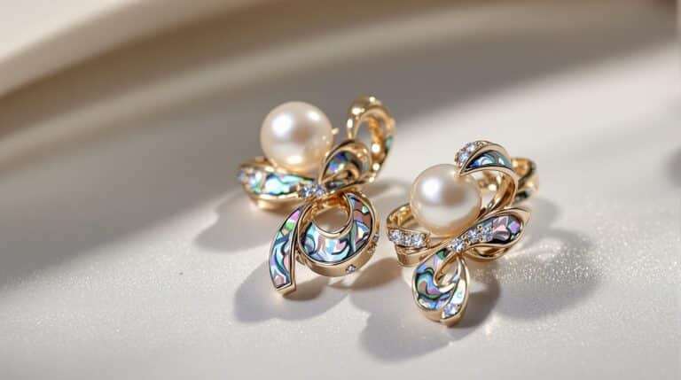 abalone pearl earrings
