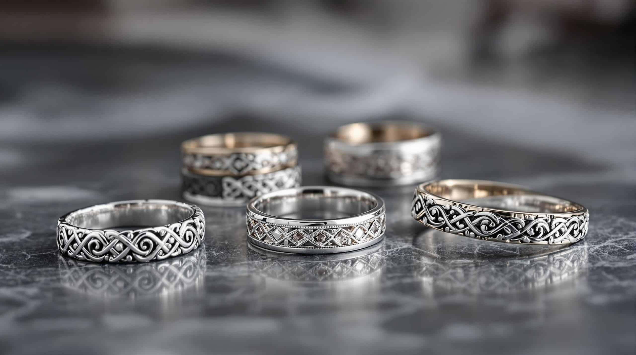 all silver rings